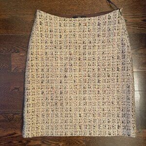 Hugo Boss Tweed Wool blend Miniskirt in Brown/Tan-Size 2